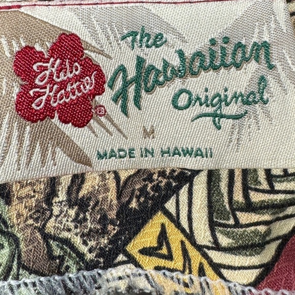 Vintage Hilo Hattie Made in Hawaii Maroon Tropical Hawaiian Sleeveless Dress M - Picture 13 of 14